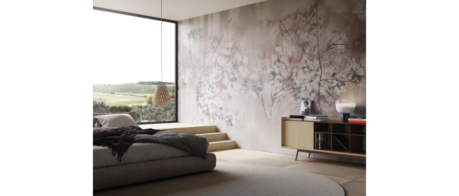 Carta da parati floreale moderna Aomi di Instabilelab