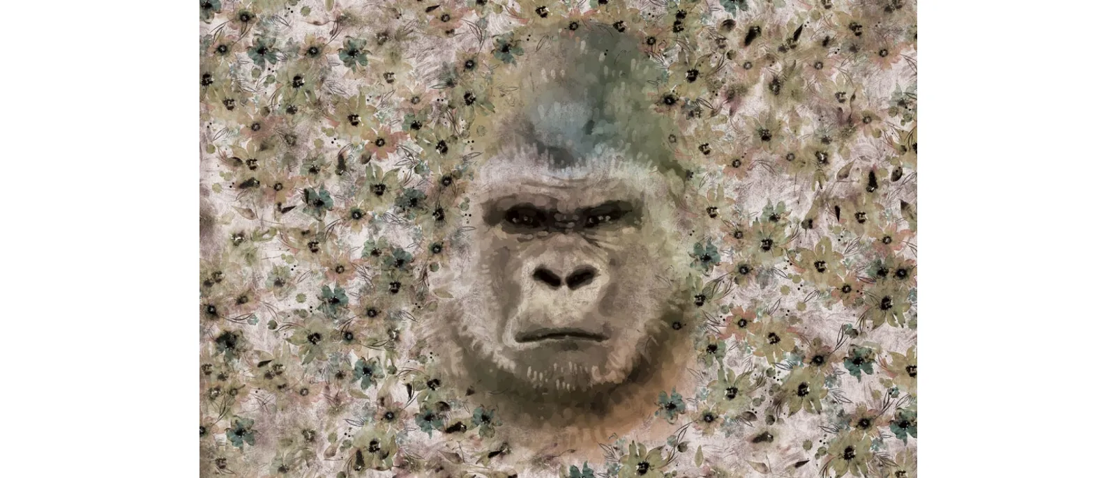 Carta da parati colori terra Monkey Kong di Instabilelab
