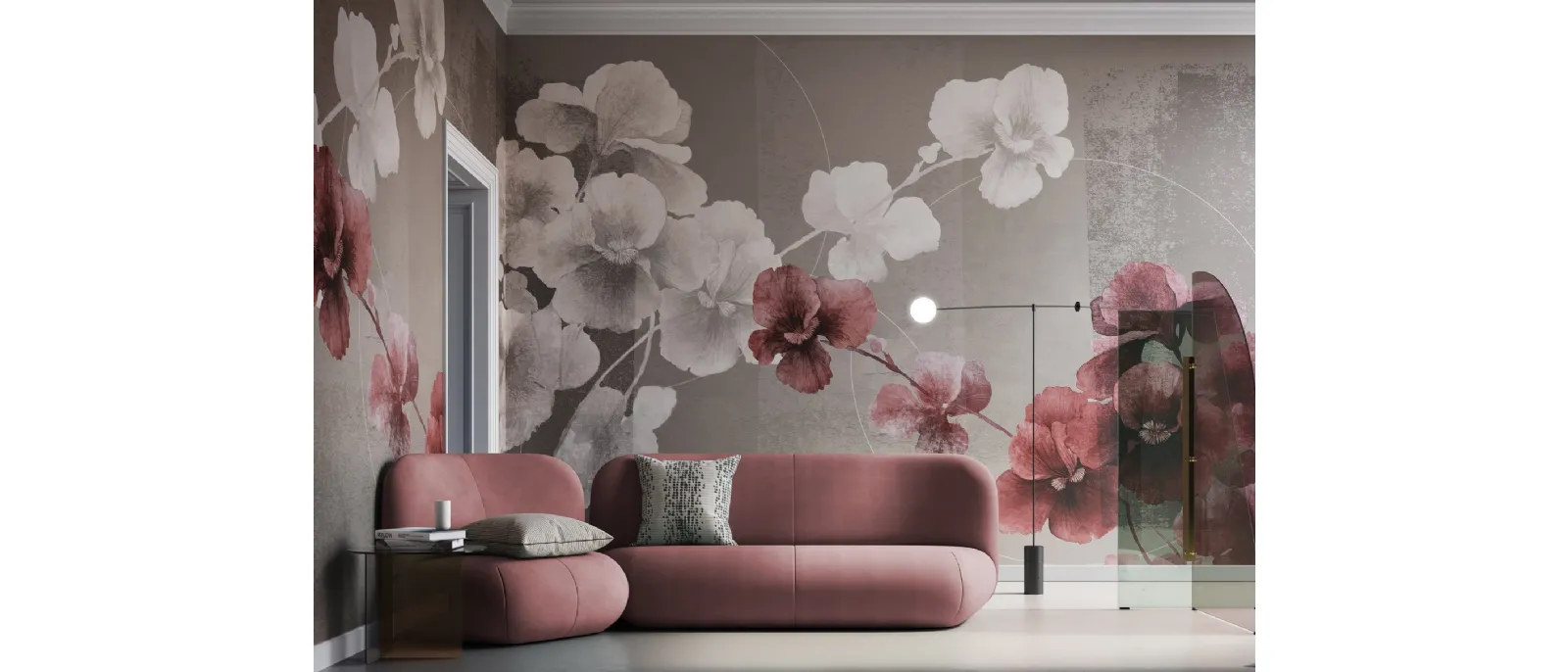 Carta da parati floreale di design Natsume di Instabilelab