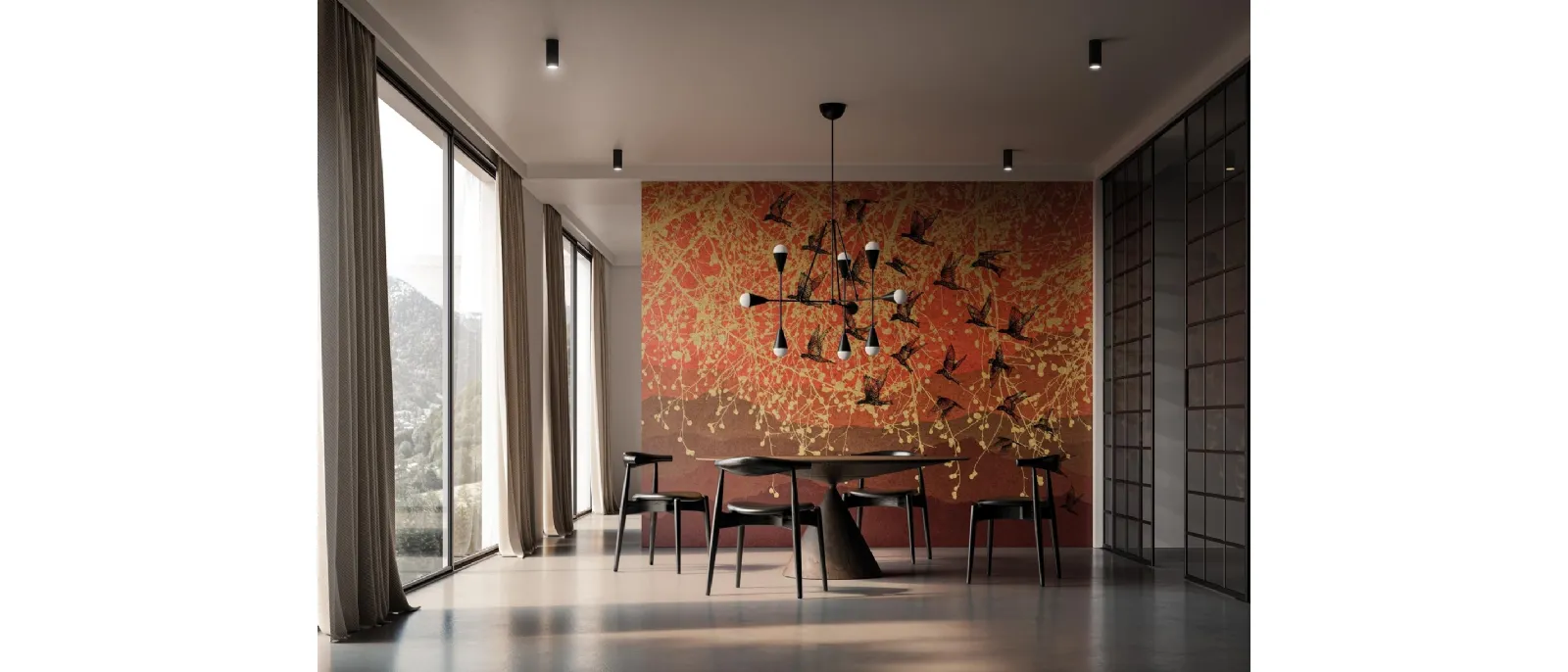 Carta da parati Red Mountain di Instabilelab