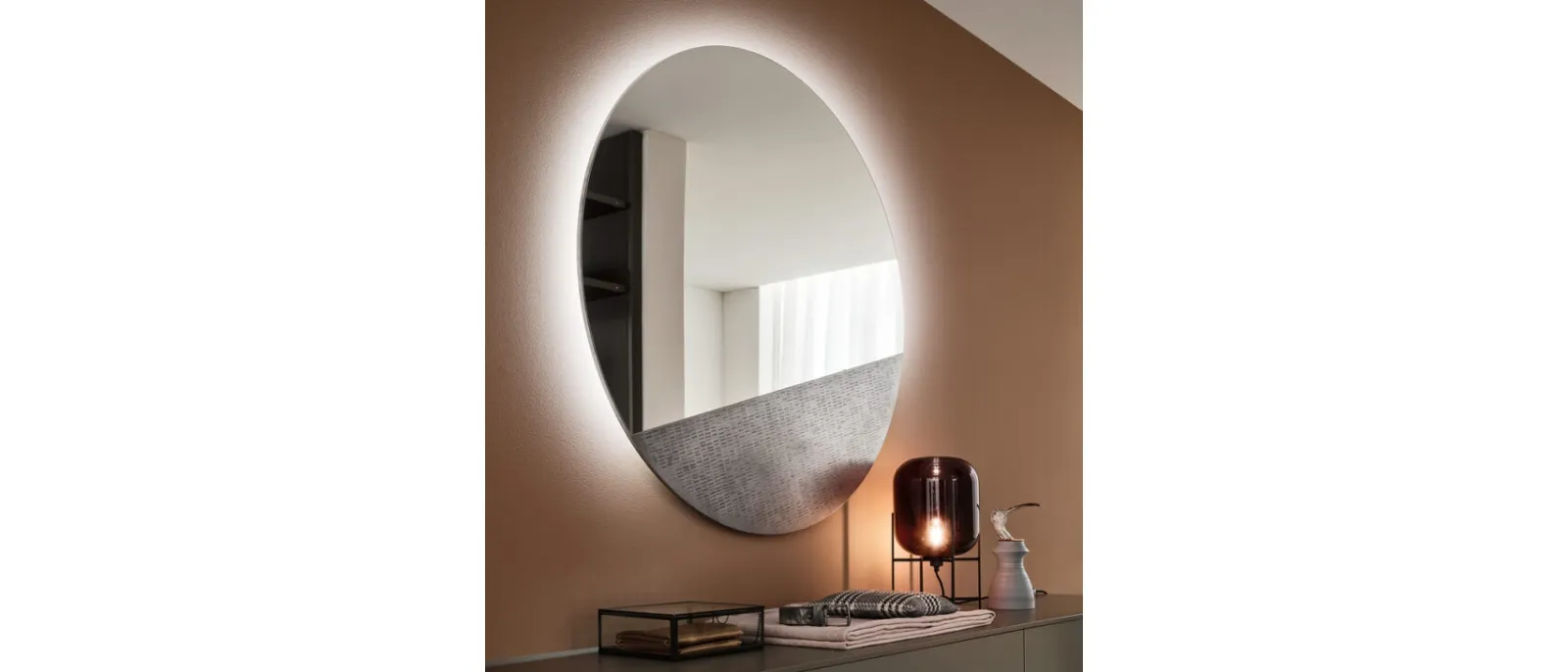 Specchiera Globo con inserto Decor di Maronese