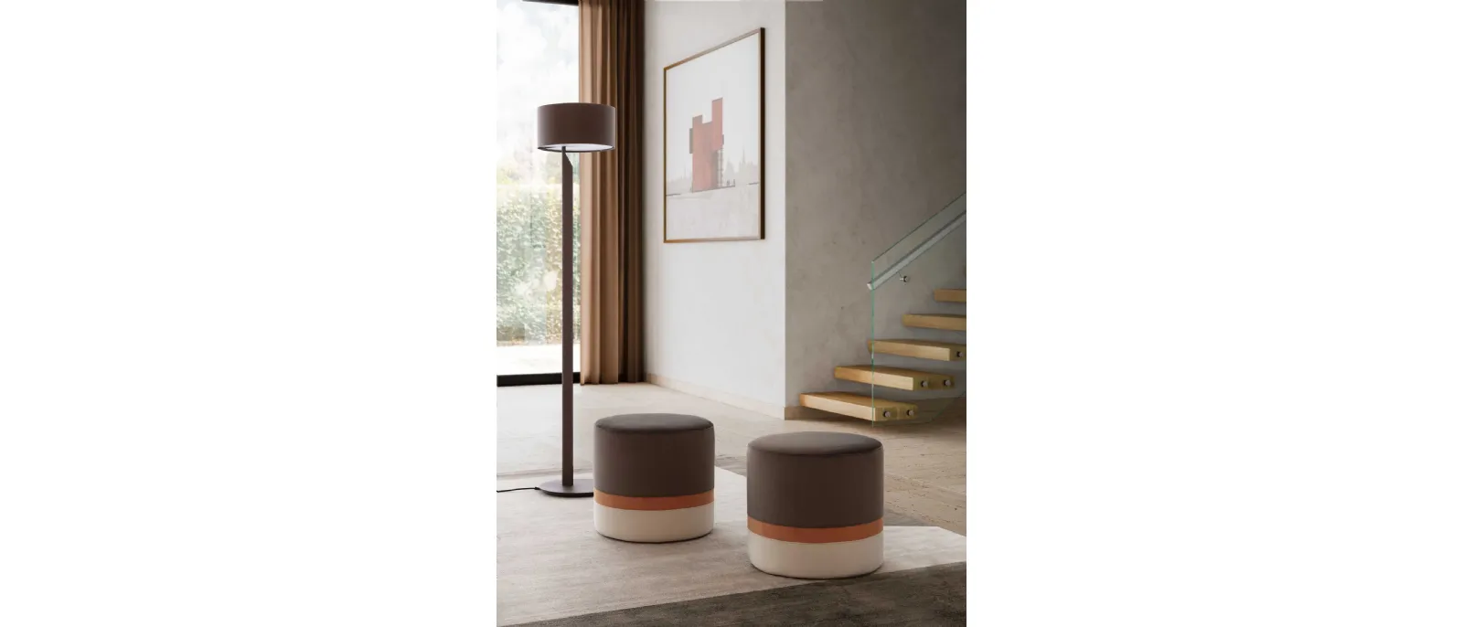 Pouf cilindrico Club di Le Comfort