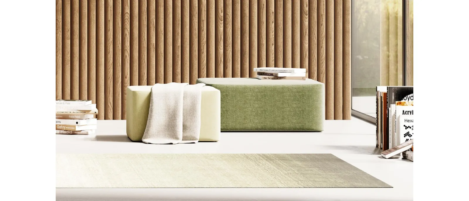 Pouf Kuadro e Rettangolo di Divaletti Home