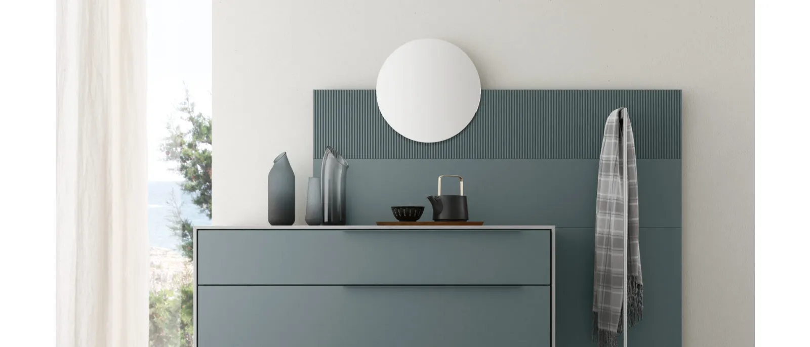 Specchio con boiserie Seta di Maronese