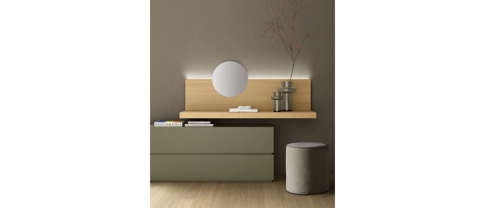 Specchio con boiserie Seta di Maronese
