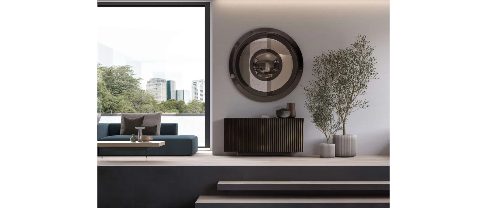 Specchio di design Dorian di Ozzio