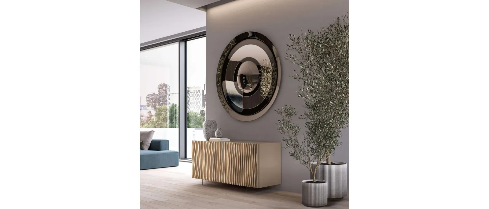 Specchio di design Dorian di Ozzio