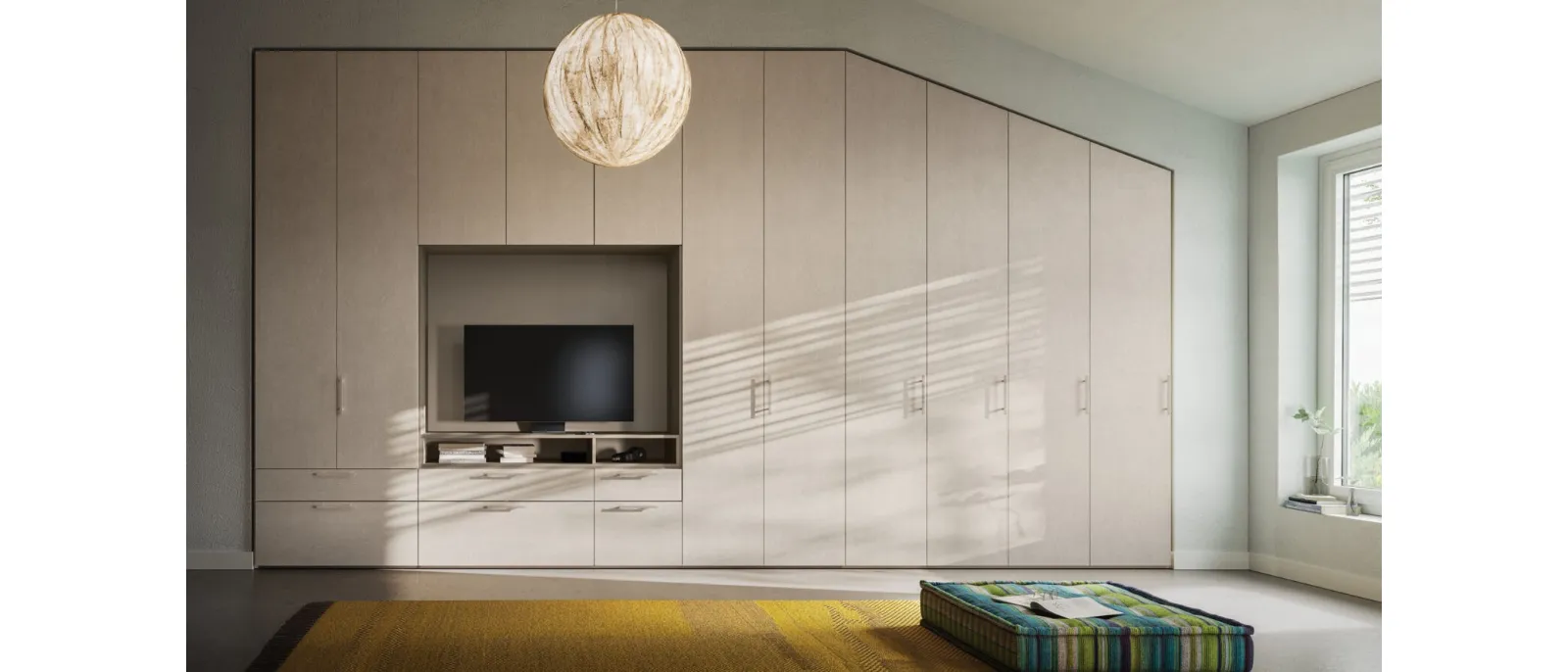 Armadio su misura per mansarde Liscia + M 15 39 di Orme