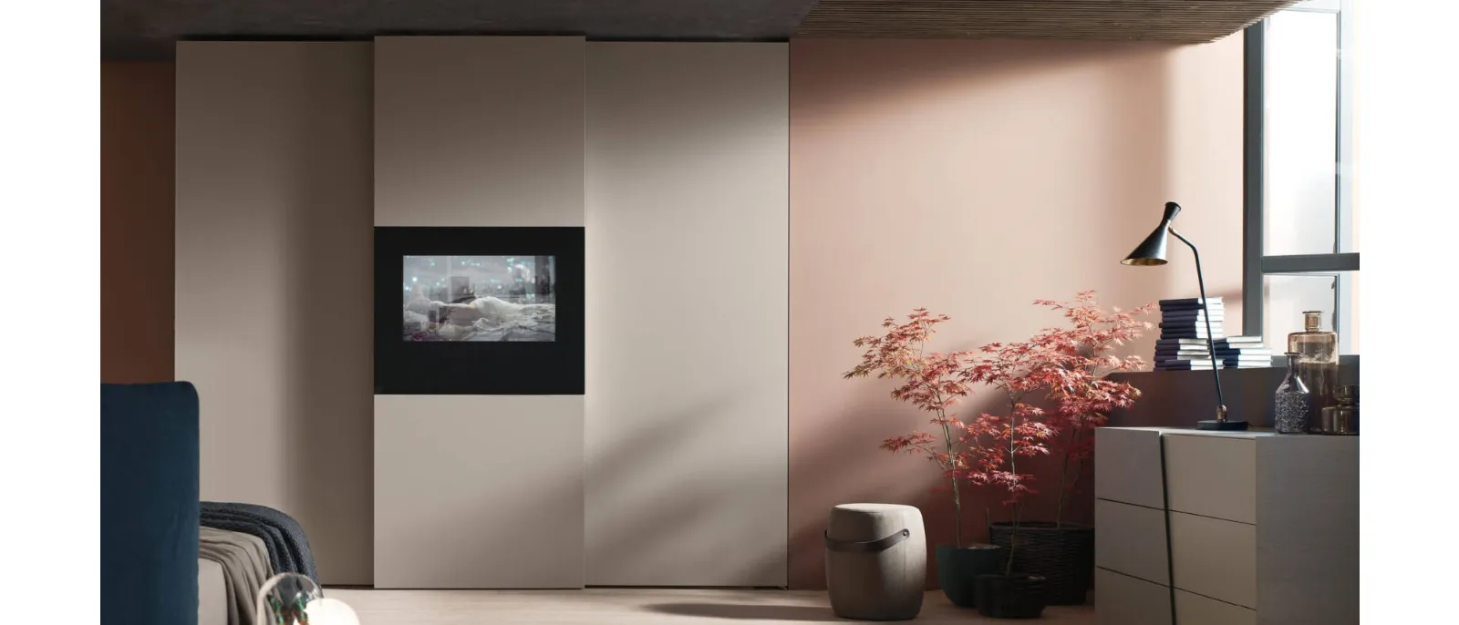 Armadio con TV Wallblog3 di Maronese