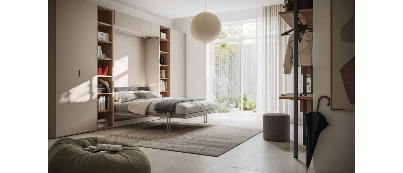 Armadio con letto a scomparsa Sensai Wardrobe 51 di Orme