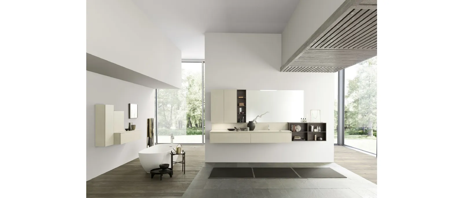 Mobile da Bagno sospeso M2 System C201 in ecomalta di Baxar