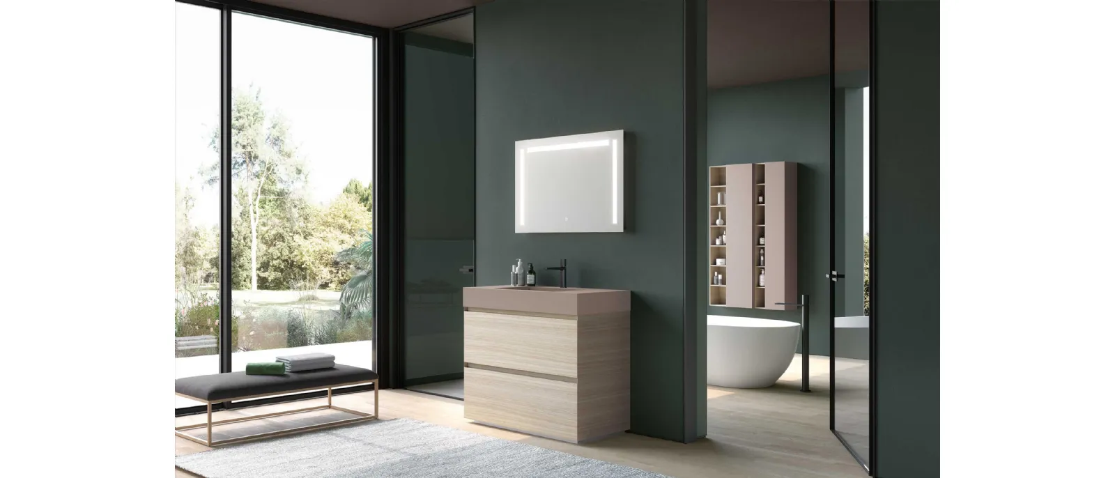 Mobile da Bagno Block System Syntesi Box C24 di Baxar