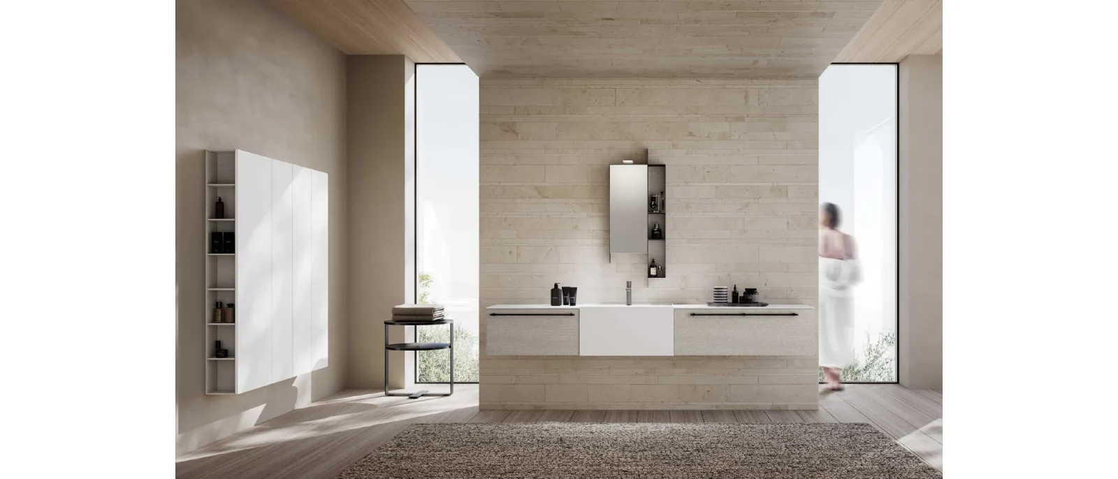 Mobile da Bagno sospeso M System 032 di Baxar