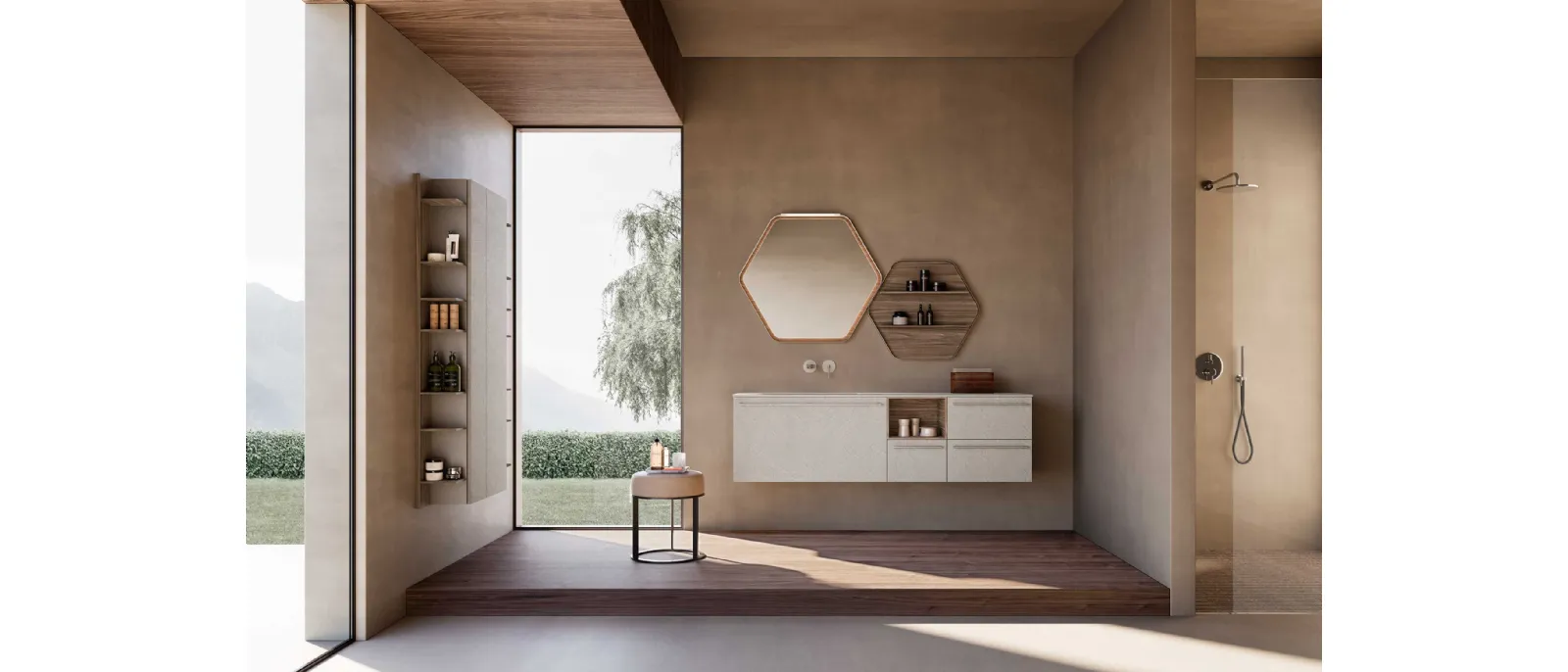 Mobile da Bagno sospeso M System 035 di Baxar