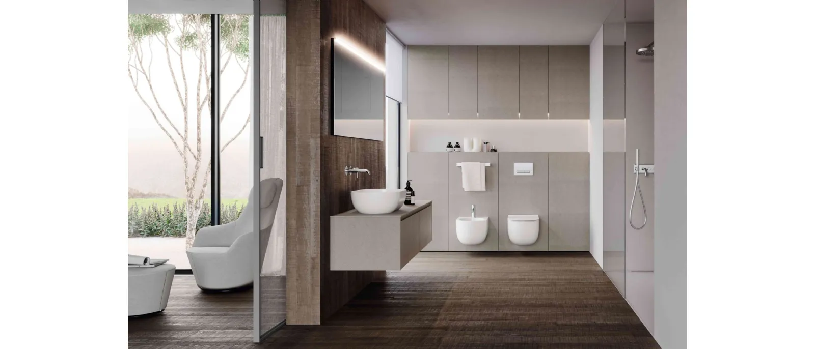 Mobile da Bagno sospeso M2 System 244 di Baxar