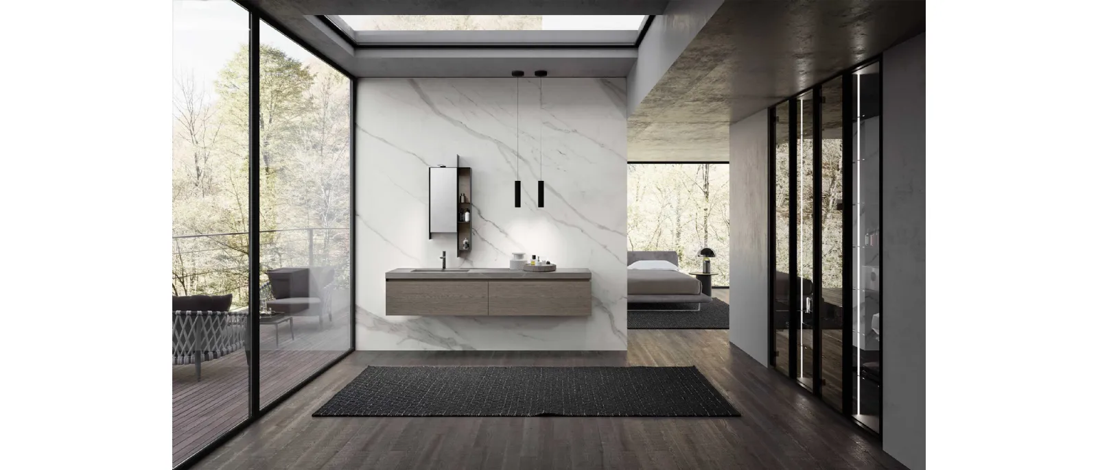 Mobile da Bagno sospeso M3 System 311 di Baxar