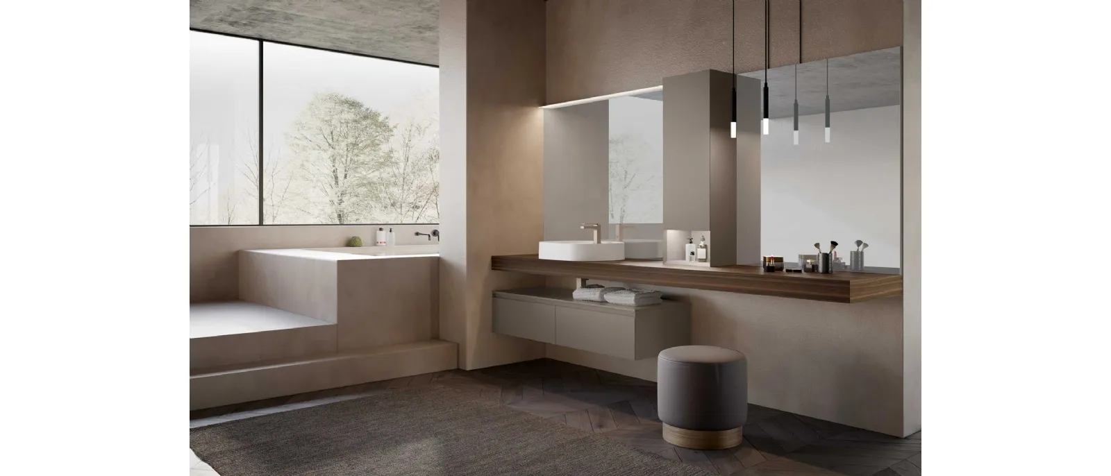 Mobile da Bagno sospeso M3 System 312 di Baxar