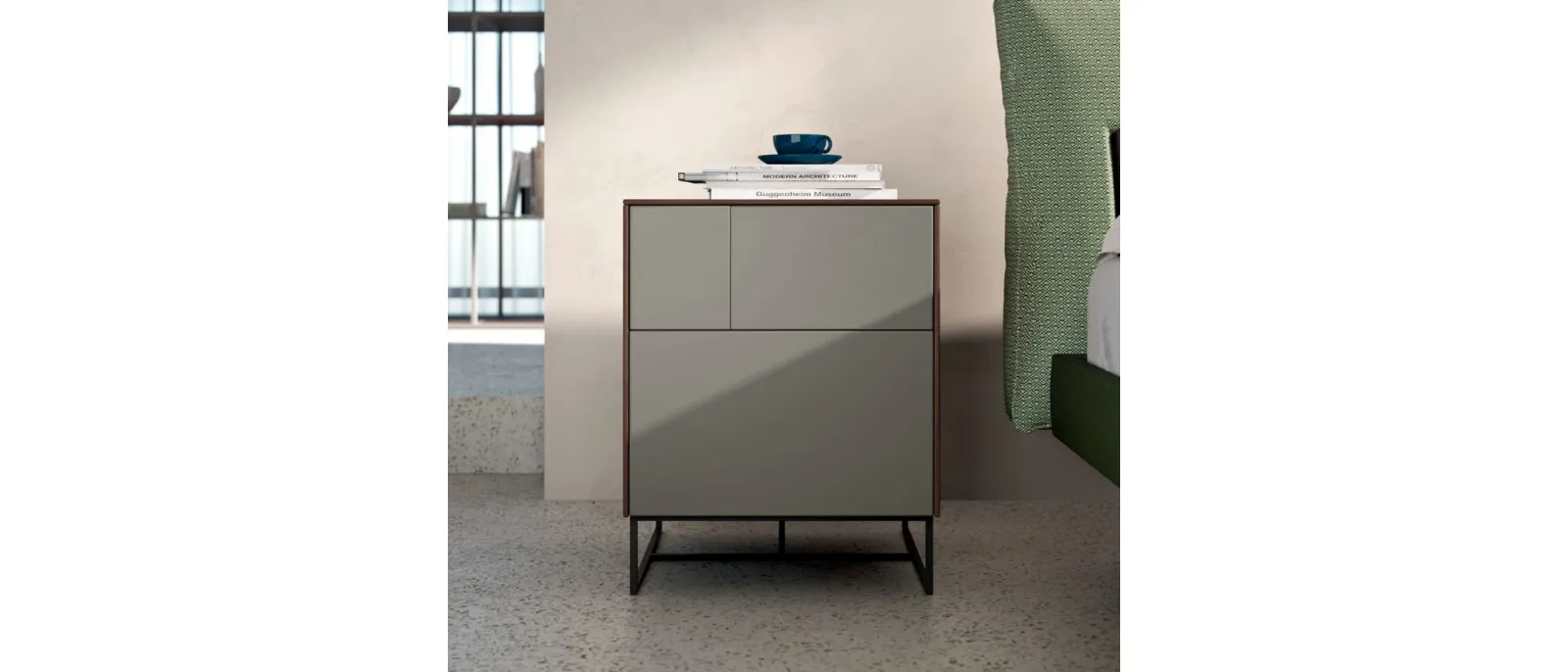 Comodino laccato opaco Gruppo Klee 02 di Orme