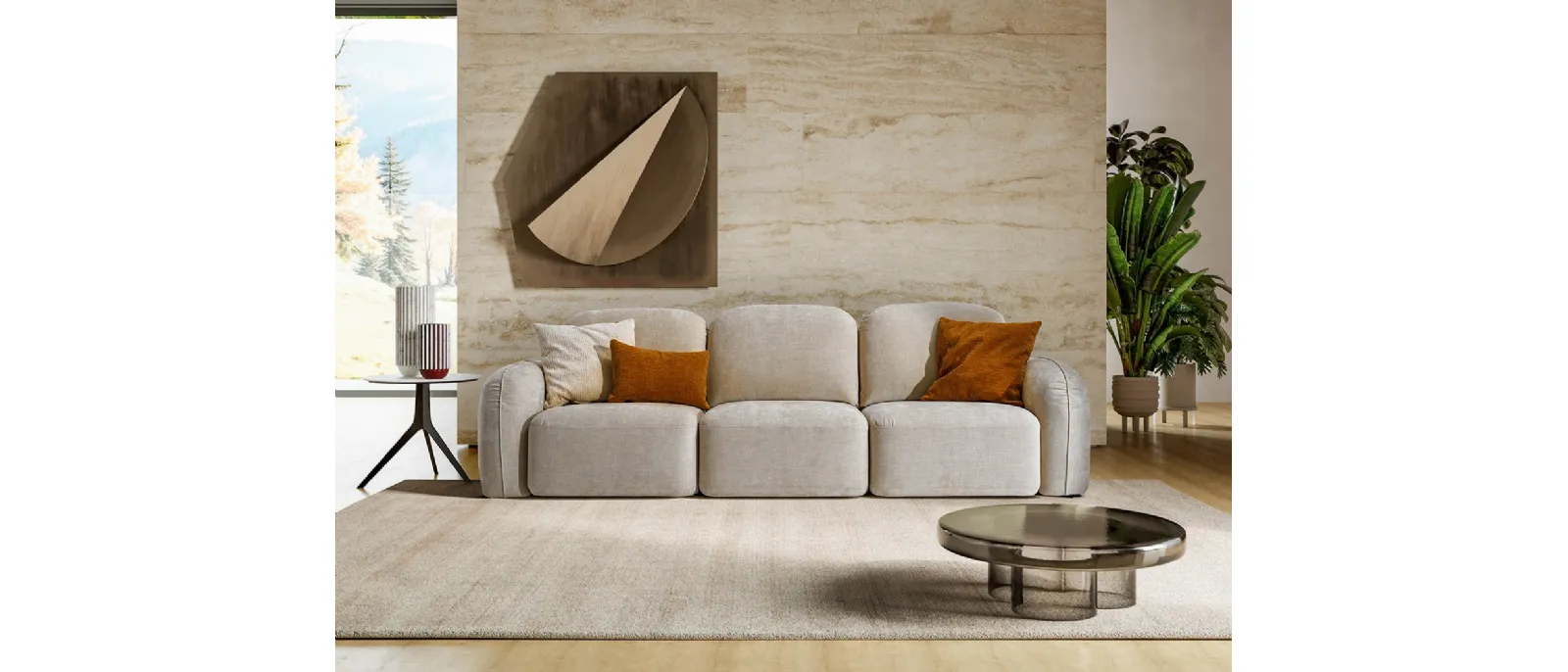 Divano lineare con sedute allungabili Susa di Le Comfort