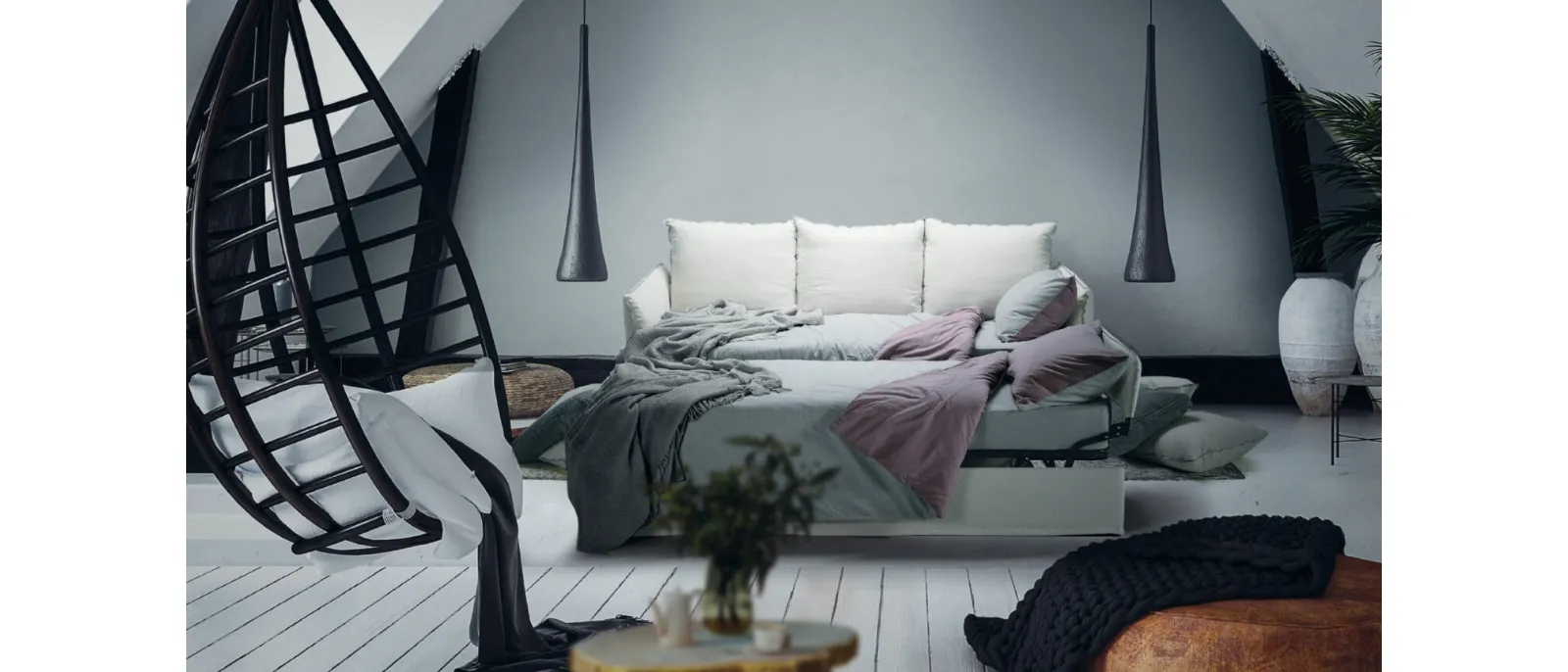Divano Letto lineare Tulip di Family Bedding