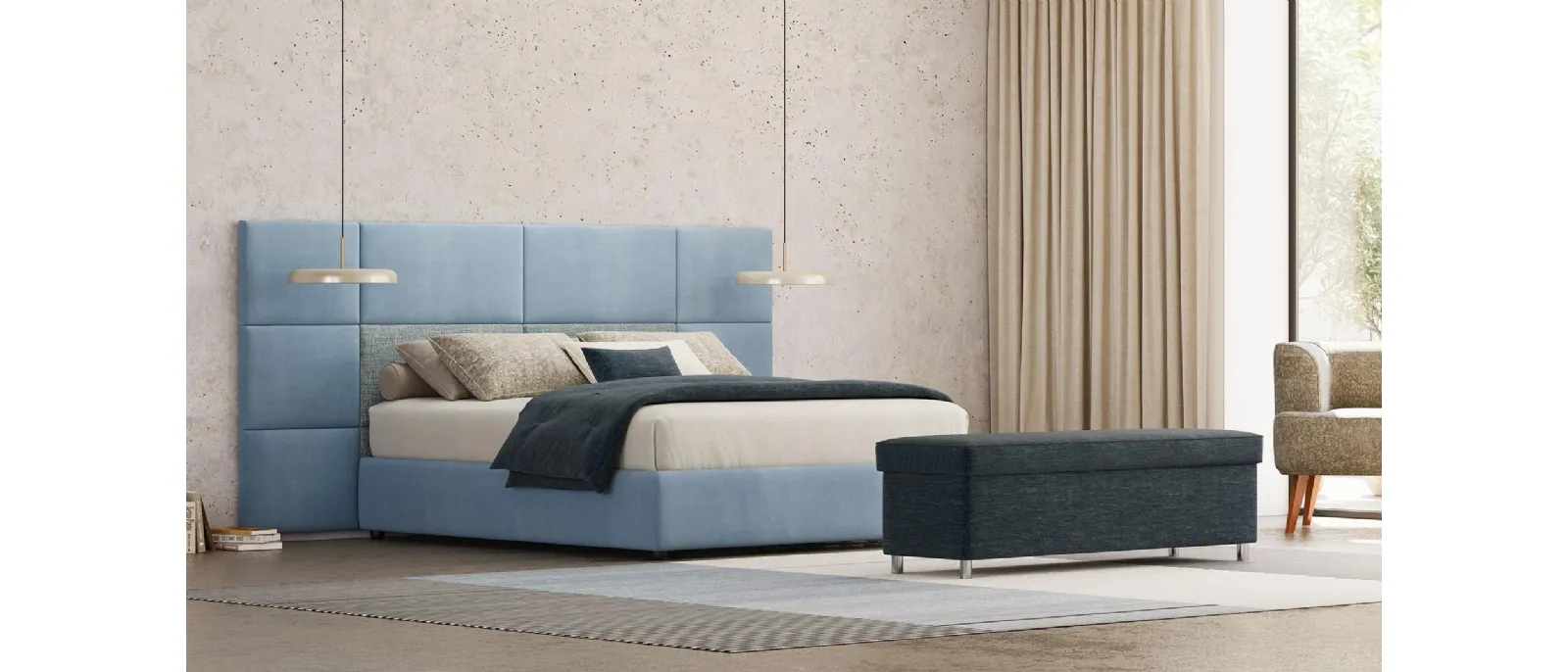 Letto Boiserie Brick + Sommier di Divaletti Home