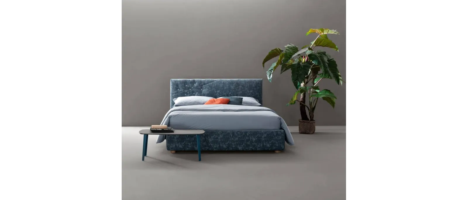 Letto matrimoniale imbottito Bloom di Bside