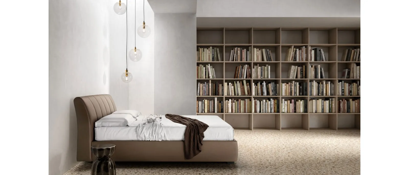 Letto imbottito con testiera trapuntata Premium di Bside