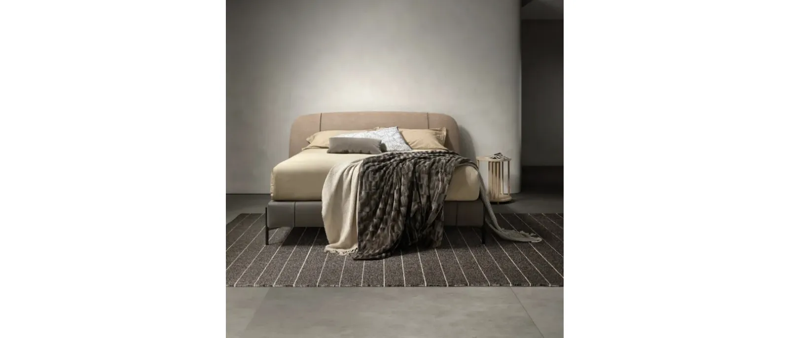 Letto in tessuto con testiera Set di Bside