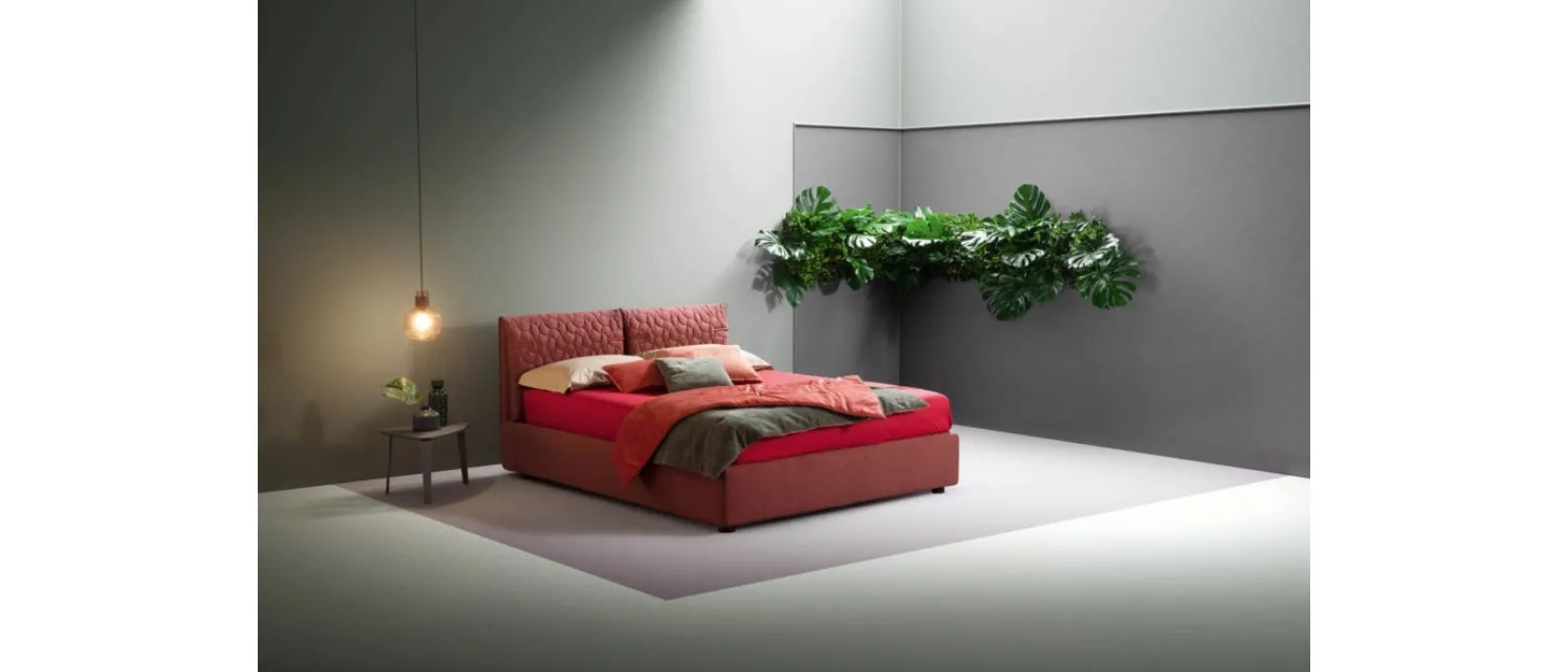 Letto in tessuto trapuntato e imbottito Spin di Bside