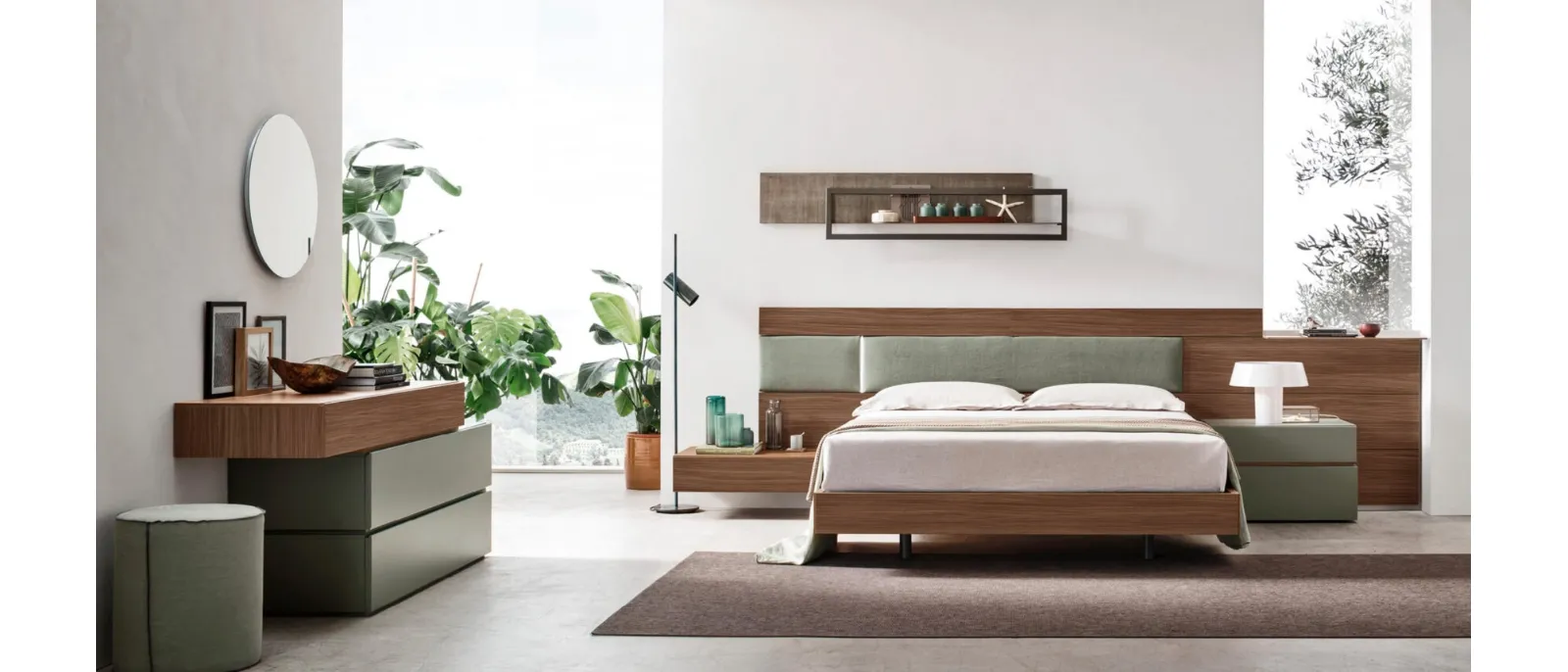 Letto con testiera Bumpy di Maronese
