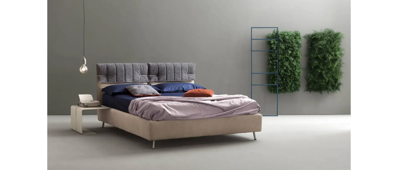 Letto con testiera reversibile Clip di Bside