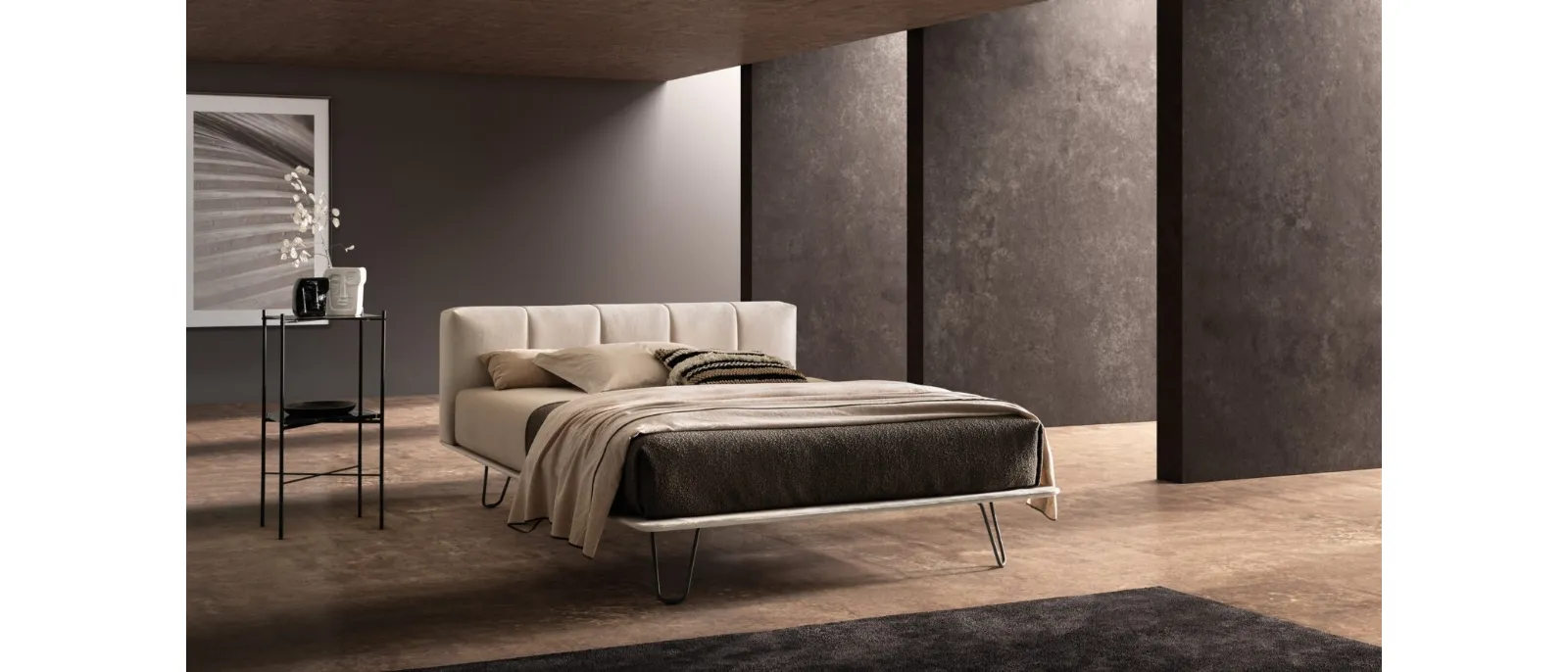 Letto con testiera Crook di Bside