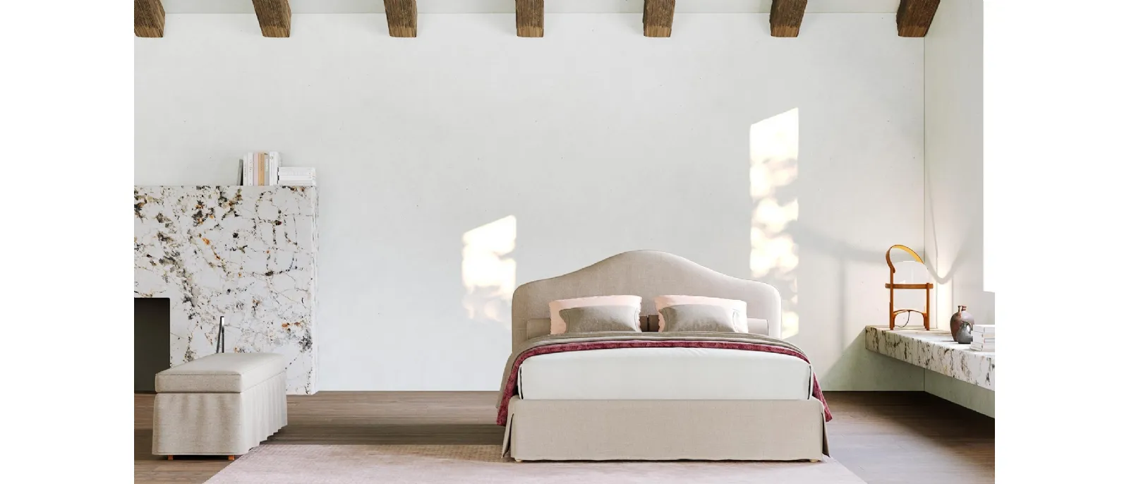 Letto classico con contenitore Daniel di Divaletti Home