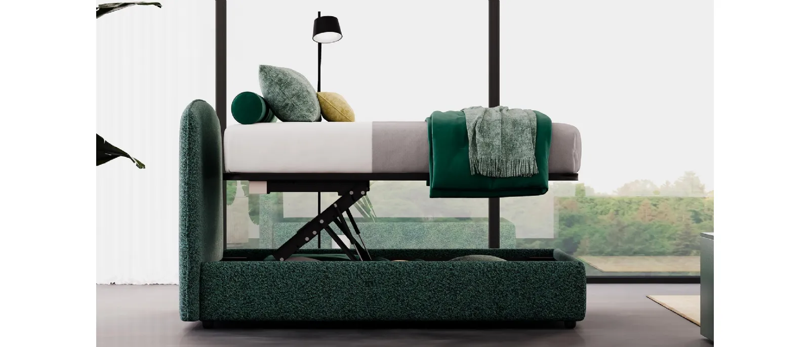 Letto con contenitore Edit di Divaletti Home