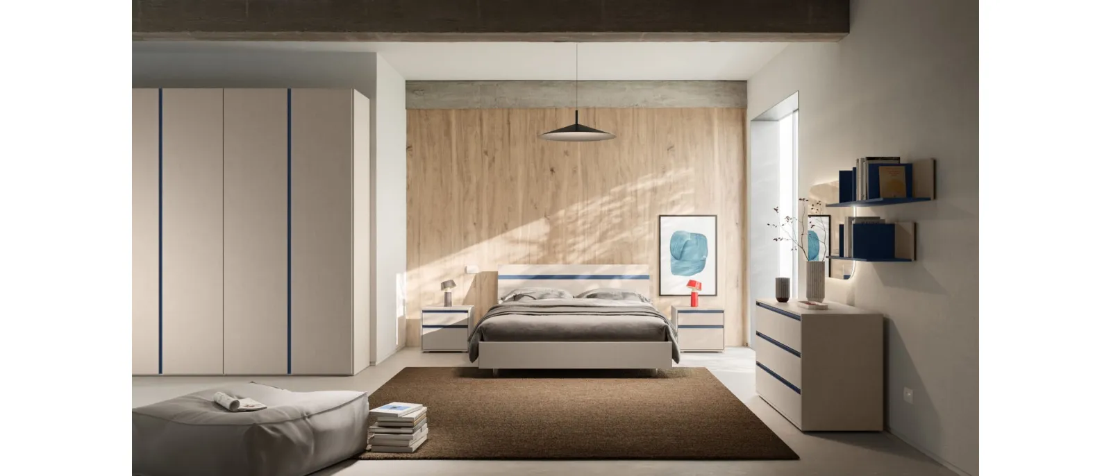 Letto con testiera Elga Night 04 di Orme