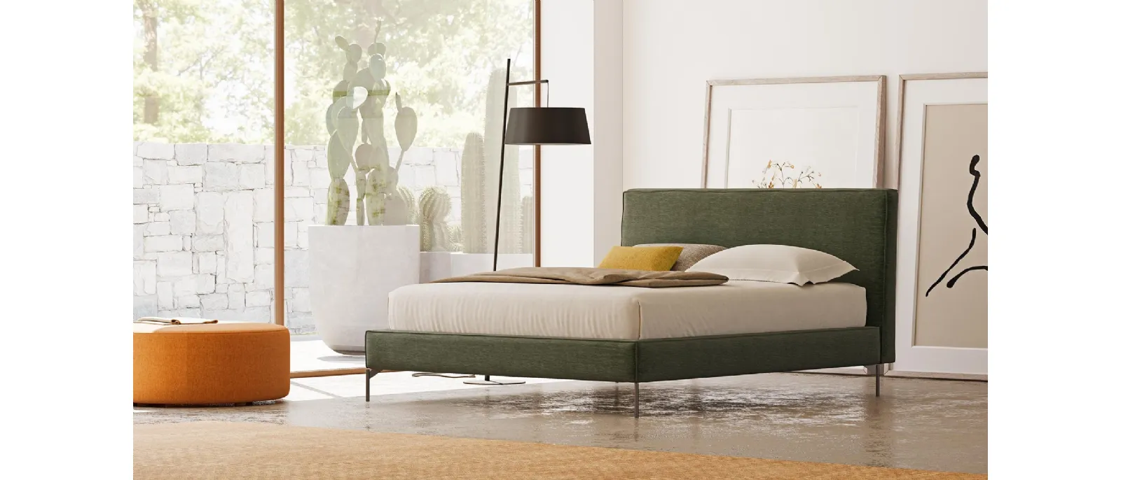 Letto minimalista Elite di Divaletti Home