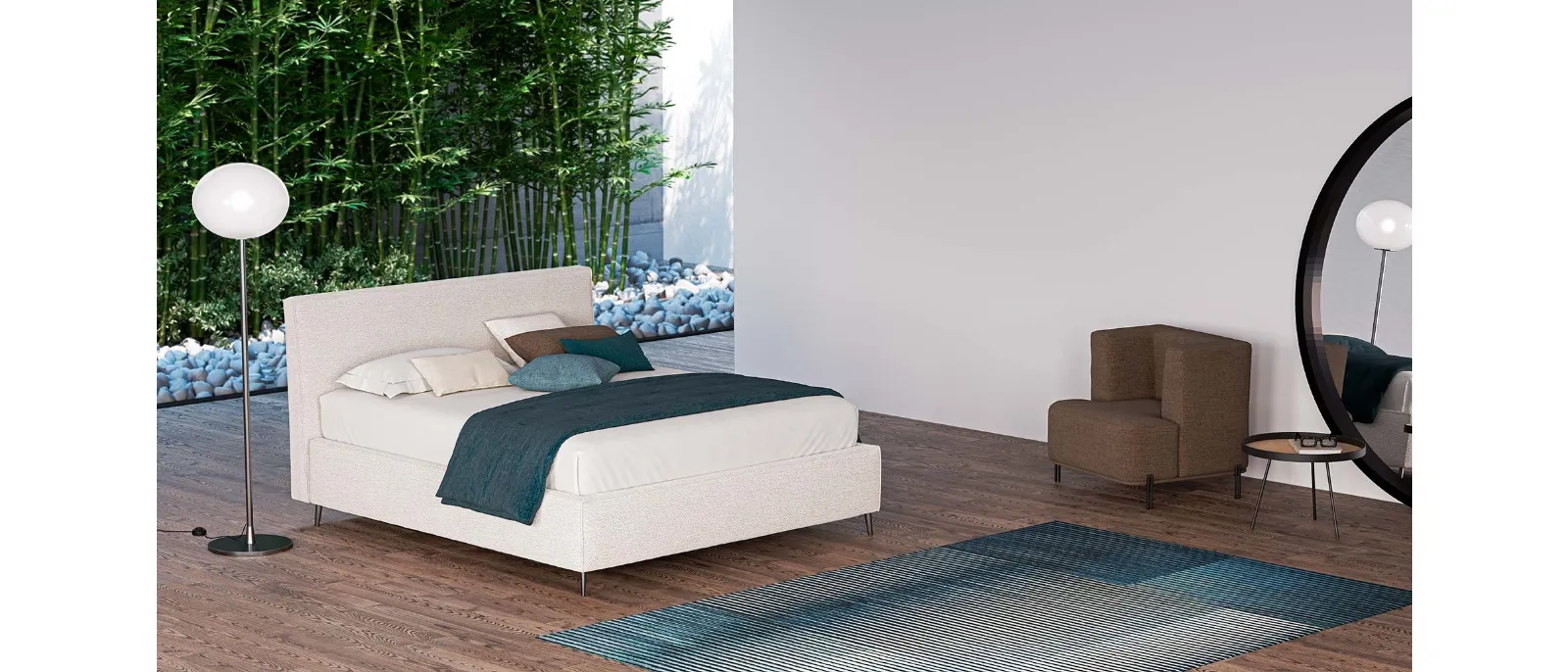 Letto minimalista Elite di Divaletti Home
