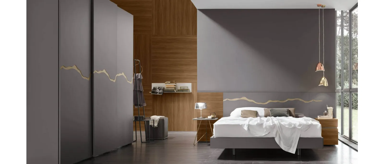Letto Flash con testiera di Maronese