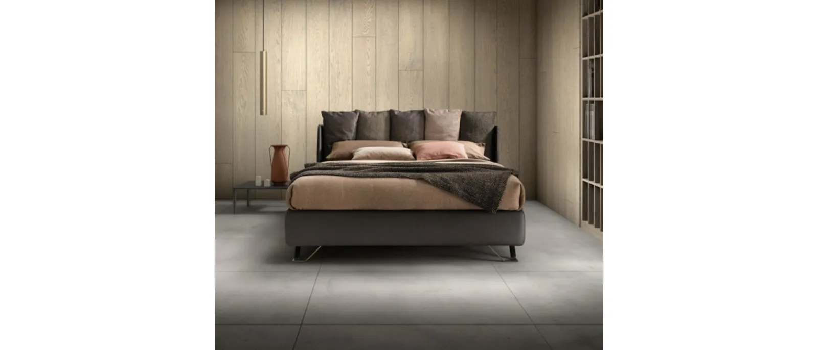 Letto Fun in tessuto con cuscini in mollapiuma di Bside