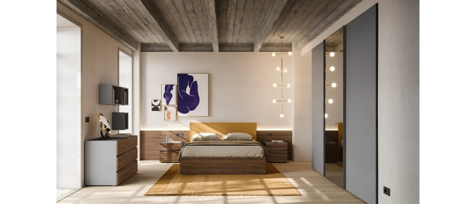 Letto con testiera imbottita Gap Night 15 di Orme