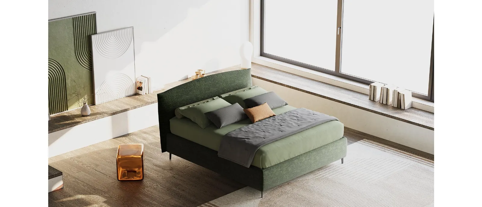 Letto con contenitore Horizon di Divaletti Home