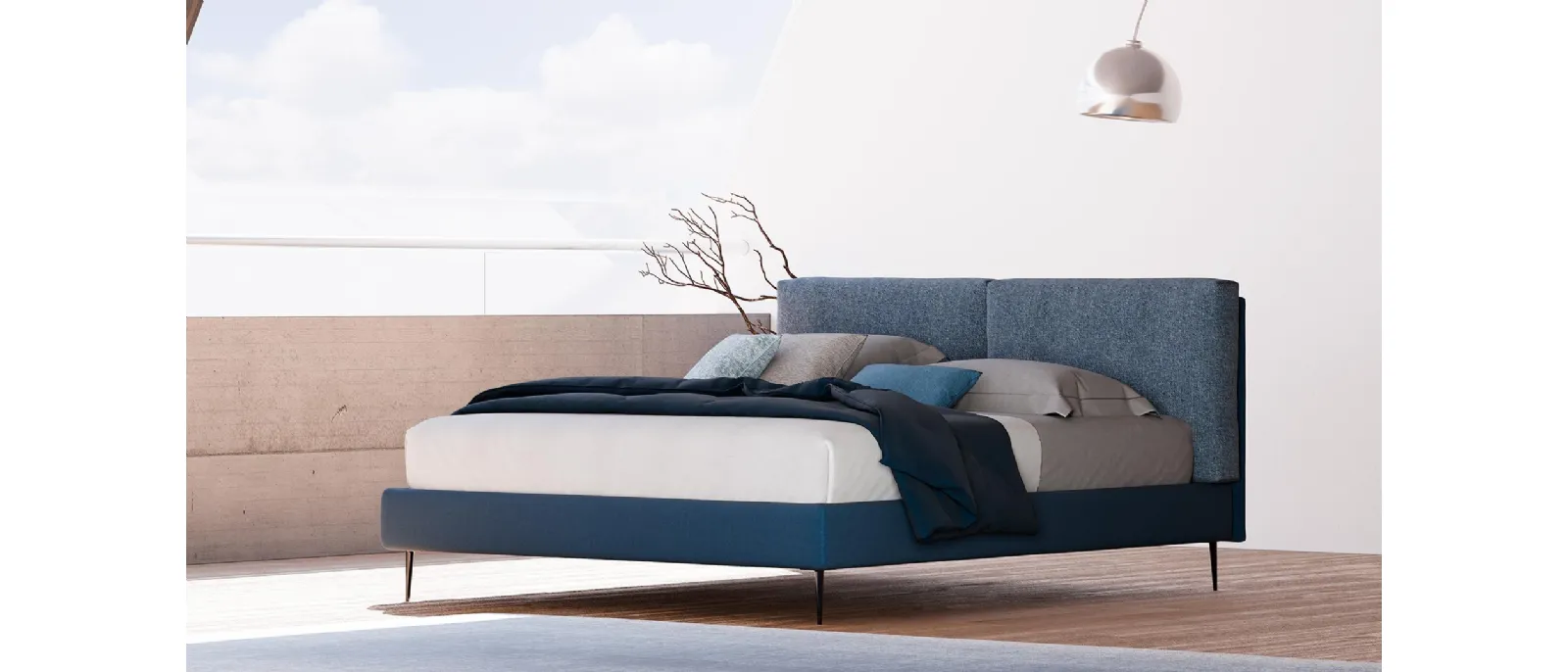 Letto moderno e minimalista Julian di Divaletti Home