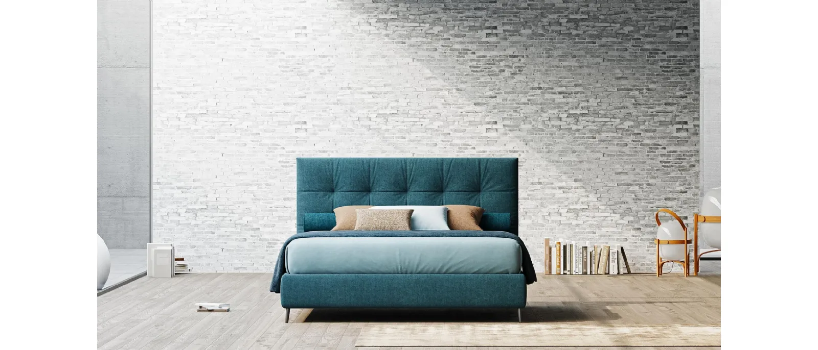 Letto con contenitore Kim di Divaletti Home