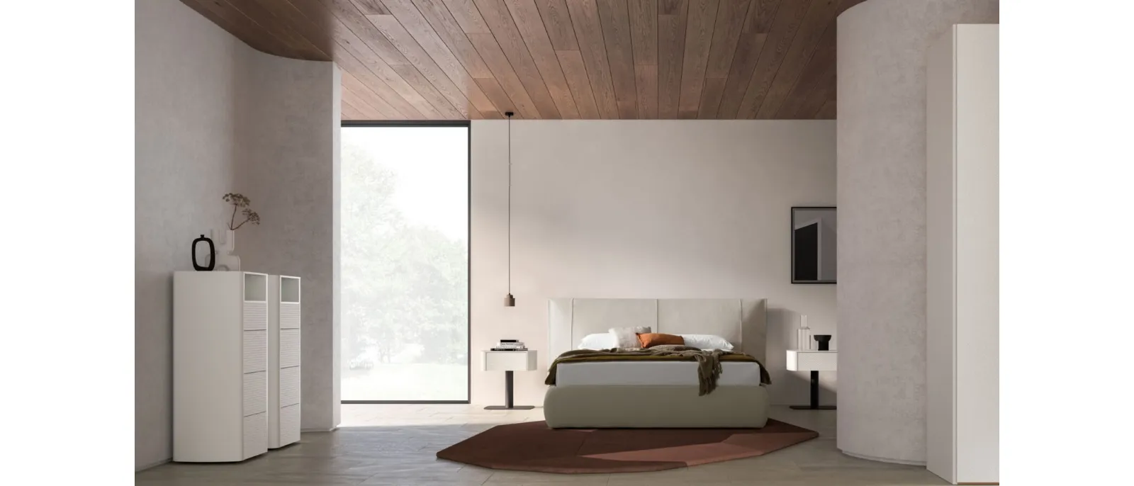 Letto Lavinia Night 03 in tecnopelle di Orme