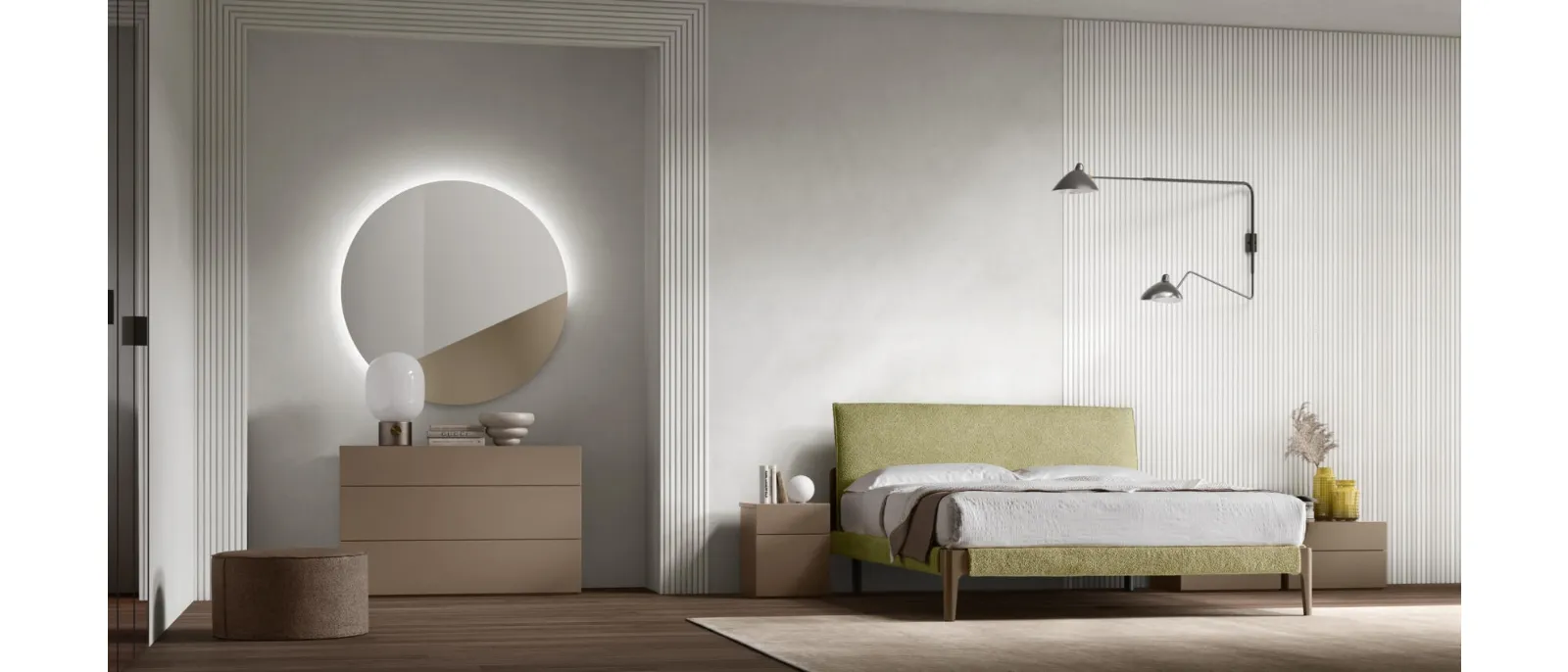 Letto imbottito Lena di Maronese