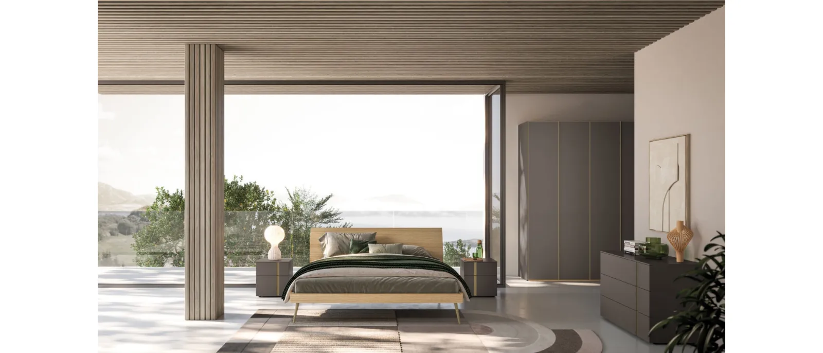 Letto Loge Night 35 in materico Rovere di Orme
