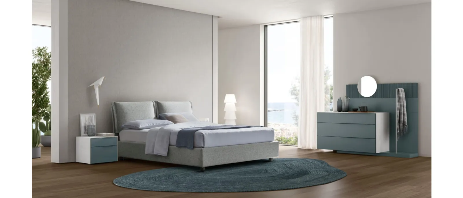Letto imbottito Lola con contenitore di Maronese