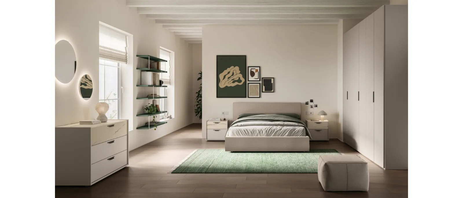 Letto in tessuto Lucas Night 10 di Orme