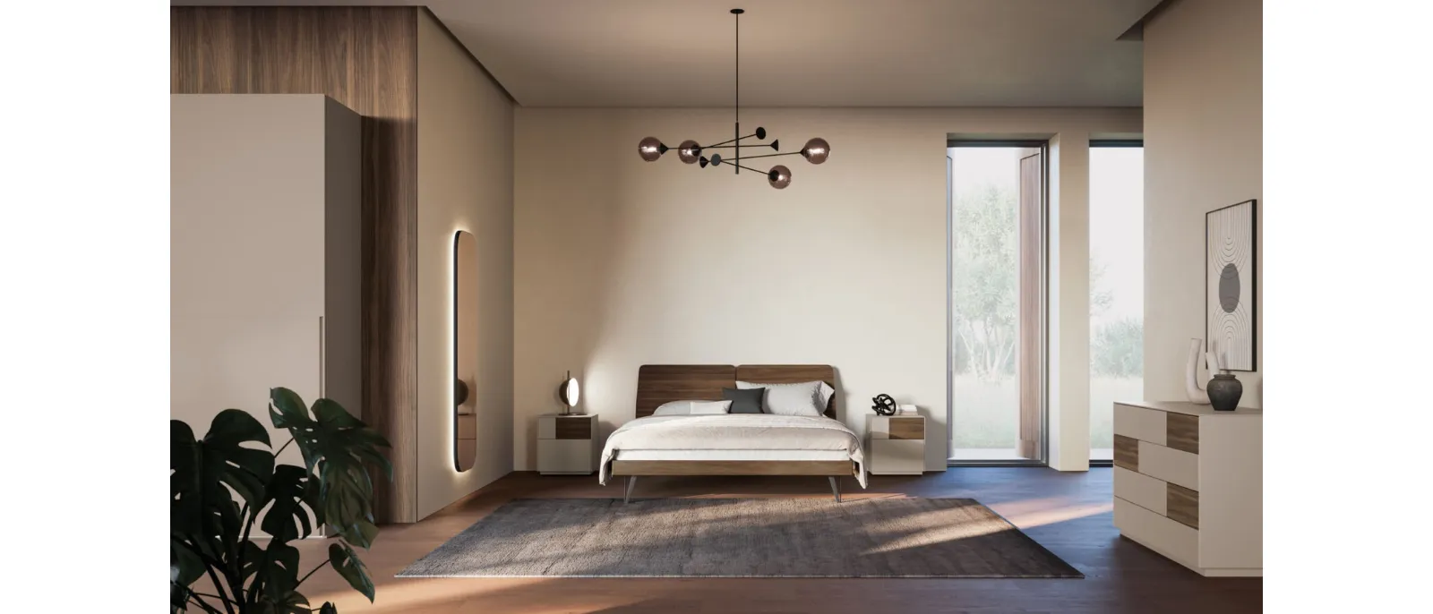 Letto Ofelia Night 18 in materico Cotto di Orme