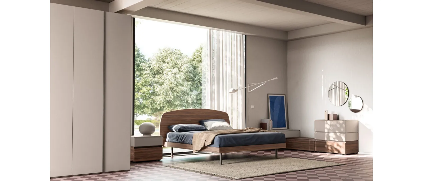 Letto con testiera Park Night 22 di Orme